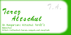 terez altschul business card